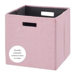 Linon Lane Two Pack Fabric Floral Storage Bin In Pink -Cymax Sales 2201285 17 L