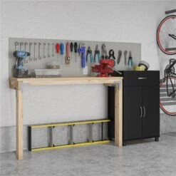 SystemBuild Lonn 24" 1 Drawer/2 Door Base Storage Cabinet In Dove Gray -Cymax Sales 2216377 4 L 1