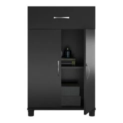 SystemBuild Lonn 24" 1 Drawer/2 Door Base Storage Cabinet In Dove Gray -Cymax Sales 2216377 8 L 1