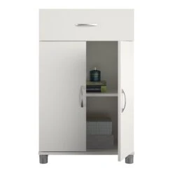 SystemBuild Lonn 24" 1 Drawer/2 Door Base Storage Cabinet In Black -Cymax Sales 2216378 8 L