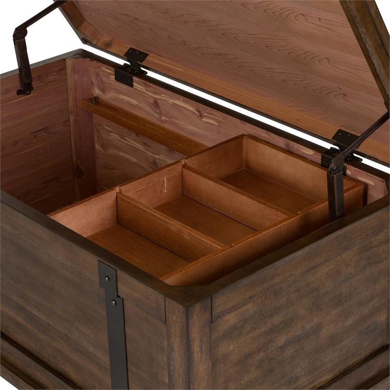 Bowery Hill Traditional Storage Trunk In Light Brown 10 Bowery Hill Traditional Storage Trunk In Light Brown - Image 10