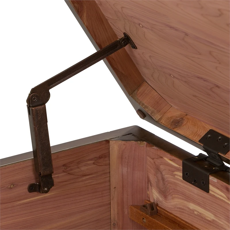 Bowery Hill Traditional Storage Trunk In Light Brown 11 Bowery Hill Traditional Storage Trunk In Light Brown - Image 11