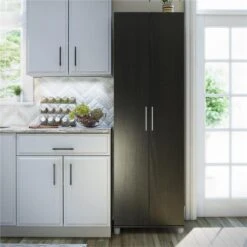 SystemBuild Camberly 24" Utility Storage Cabinet In Black Oak -Cymax Sales 2303969 3 L