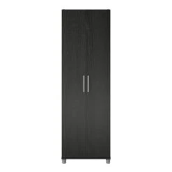 SystemBuild Camberly 24" Utility Storage Cabinet In Black Oak -Cymax Sales 2303969 6 L
