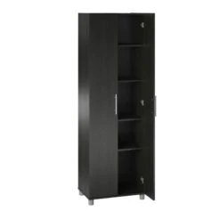 SystemBuild Camberly 24" Utility Storage Cabinet In Black Oak -Cymax Sales 2303969 7 L