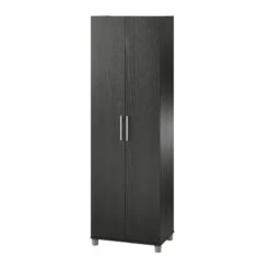 SystemBuild Camberly 24" Utility Storage Cabinet In Black Oak