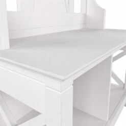 Key West Hall Tree With Shoe Storage Bench In Pure White Oak - Engineered Wood -Cymax Sales 2307829 9 L