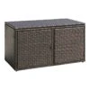 Costway 88-gallon Contemporary Rattan Patio Container Box Bin In Brown