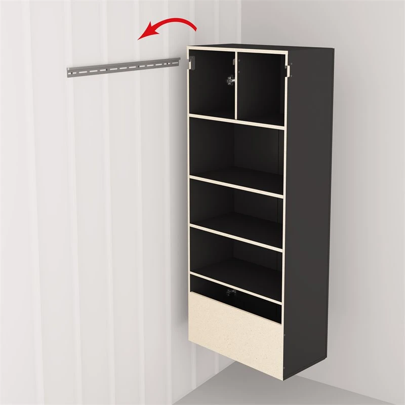 Prepac HangUps 30" Large Wooden Garage Storage Cabinet In Black 6 Prepac HangUps 30" Large Wooden Garage Storage Cabinet In Black - Image 6