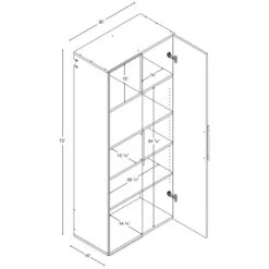 Prepac HangUps 30" Large Wooden Garage Storage Cabinet In Black 24 Prepac HangUps 30" Large Wooden Garage Storage Cabinet In Black -Cymax Sales 2332601 20 L