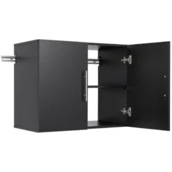 Prepac HangUps 30" Upper Wooden Garage Storage Cabinet In Black -Cymax Sales 2332605 10 L