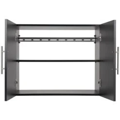 Prepac HangUps 30" Upper Wooden Garage Storage Cabinet In Black -Cymax Sales 2332605 12 L