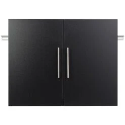 Prepac HangUps 30" Upper Wooden Garage Storage Cabinet In Black -Cymax Sales 2332605 L