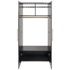 Prepac HangUps Wooden Garage Storage Wardrobe Cabinet In Black -Cymax Sales 2332607 12 L