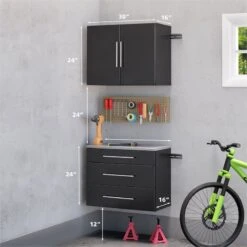 Prepac HangUps 30" Storage Cabinet Set A - 2 Piece -Cymax Sales 2332609 3 L