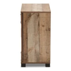 Bowery Hill Finished Wood 2-Door Shoe Cabinet In Rustic Brown 23 Bowery Hill Finished Wood 2-Door Shoe Cabinet In Rustic Brown -Cymax Sales 2334296 3 L