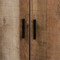 Bowery Hill Finished Wood 2-Door Shoe Cabinet In Rustic Brown 34 Bowery Hill Finished Wood 2-Door Shoe Cabinet In Rustic Brown -Cymax Sales 2334308 4 L