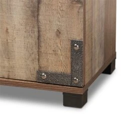 Bowery Hill Finished Wood 2-Door Shoe Cabinet In Rustic Brown 35 Bowery Hill Finished Wood 2-Door Shoe Cabinet In Rustic Brown -Cymax Sales 2334308 5 L