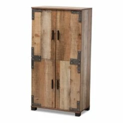 Bowery Hill Finished Wood 2-Door Shoe Cabinet In Rustic Brown 30 Bowery Hill Finished Wood 2-Door Shoe Cabinet In Rustic Brown -Cymax Sales 2334308 L