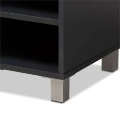 Bowery Hill Contemporary 2-Door Shoe Cabinet In Walnut -Cymax Sales 2365330 3 L