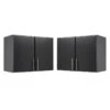 Home Square 2 Piece Stackable Wood Wall Cabinet Set In Black
