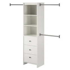 Systembuild Beckett Closet Storage Organizer In White