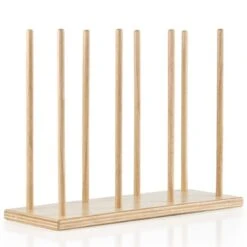 Guidecraft Dramatic Play Hardwood 8 Hand Puppets Stand In Natural