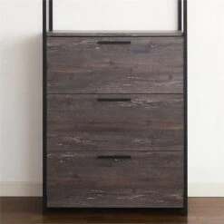 Klair Living Monica Wood And Metal Walk-in Closet With 1-Drawer In Rustic Gray -Cymax Sales 2443565 2 L