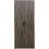 Klair Living Mia Farmhouse Wood Shoe Cabinet With Six Shelves In Rustic Gray