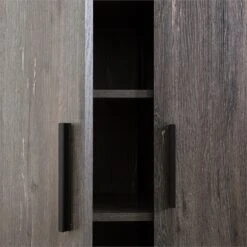 Klair Living Mia Farmhouse Wood Shoe Cabinet With Six Shelves In Rustic Gray -Cymax Sales 2443586 7 L