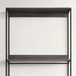 Klair Living Monica 47.2" Wood Walk-in Closet Organizer With Shelf - Rustic Gray -Cymax Sales 2443588 1 L