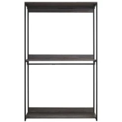 Klair Living Monica 47.2" Wood Walk-in Closet Organizer With Shelf - Rustic Gray -Cymax Sales 2443588 L