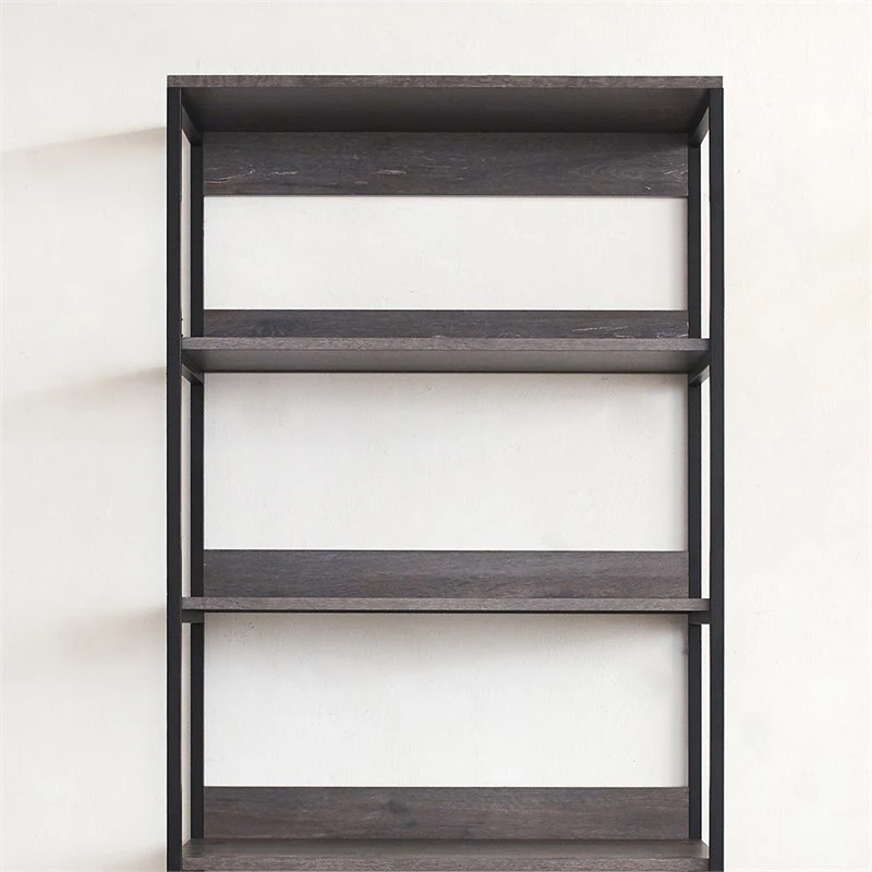 Klair Living Monica Wood And Metal Walk-in Closet With 5 Shelves In Rustic Gray 2 Klair Living Monica Wood And Metal Walk-in Closet With 5 Shelves In Rustic Gray - Image 2