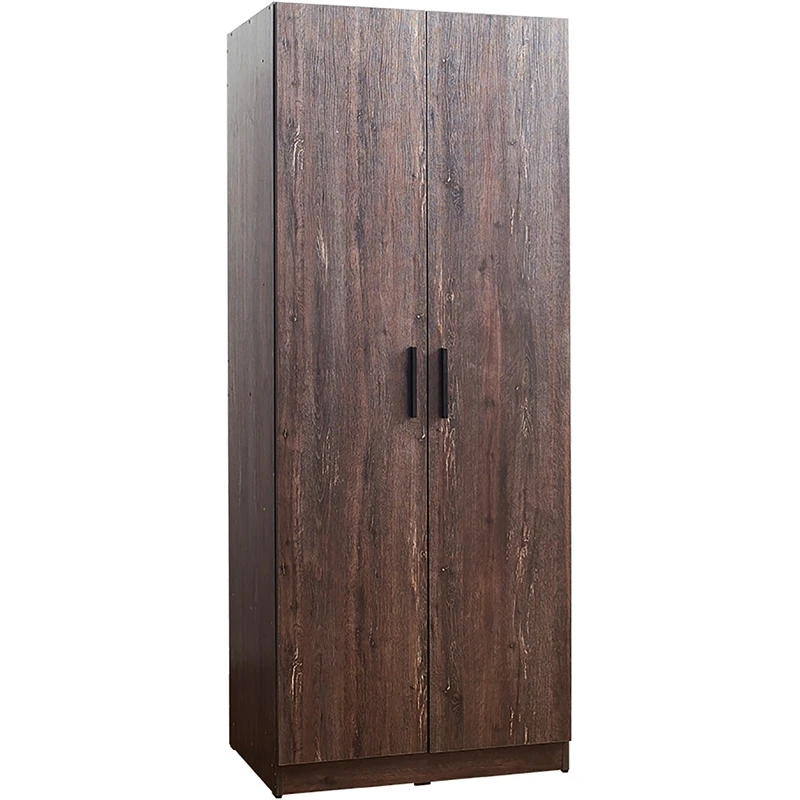 Klair Living Willow 2-door Wood Closet With One Shelf In Rustic Gray 1 Klair Living Willow 2-door Wood Closet With One Shelf In Rustic Gray