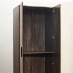 Klair Living Willow 2-door Wood Closet With One Shelf In Rustic Gray 8 Klair Living Willow 2-door Wood Closet With One Shelf In Rustic Gray -Cymax Sales 2443601 7 L