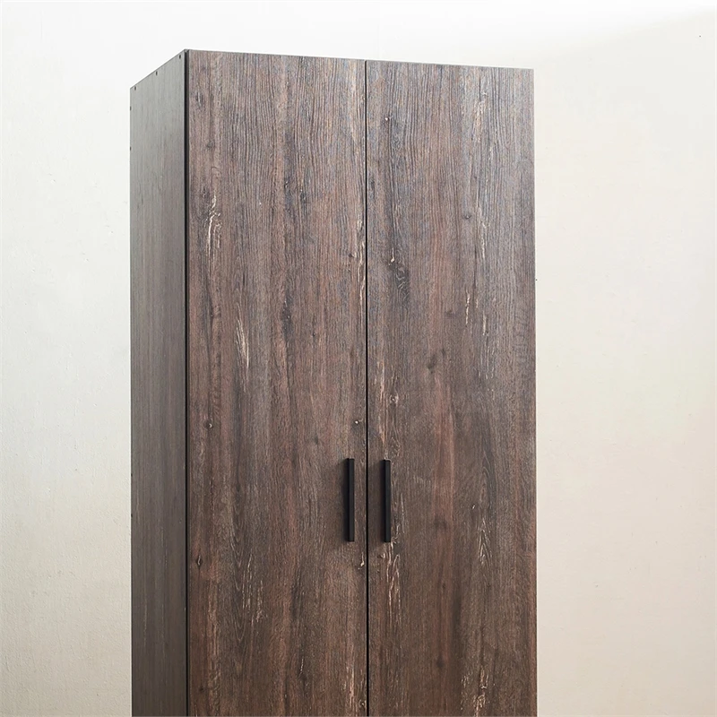 Klair Living Willow 2-door Wood Closet With One Shelf In Rustic Gray 5 Klair Living Willow 2-door Wood Closet With One Shelf In Rustic Gray - Image 5