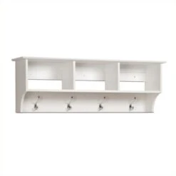 Home Square 2-Piece Set With Storage Bench & Shelf Wall Coat Rack For Entryway -Cymax Sales 2456833 7 L