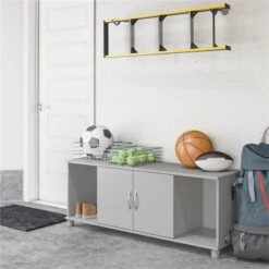 SystemBuild Lory Shoe Storage Bench In White -Cymax Sales 2458232 4 L