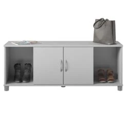 SystemBuild Lory Shoe Storage Bench In White -Cymax Sales 2458232 9 L