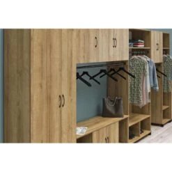 SystemBuild Lory 36" Wide Mudroom Cabinet In Dove Gray -Cymax Sales 2458241 5 L