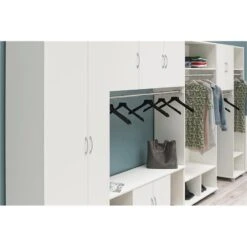 Systembuild Lory 36" Wide Mudroom Cabinet In White -Cymax Sales 2458243 5 L 1