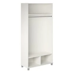 Systembuild Lory 36" Wide Mudroom Cabinet In White -Cymax Sales 2458243 6 L 1