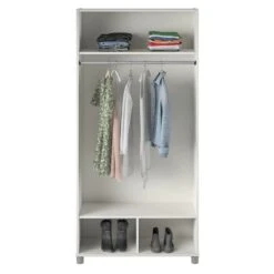 Systembuild Lory 36" Wide Mudroom Cabinet In White -Cymax Sales 2458243 8 L 1