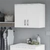 Universal Closet Wall Cabinet With Doors In White - Engineered Wood