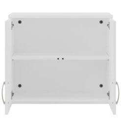 Universal Closet Wall Cabinet With Doors In White - Engineered Wood -Cymax Sales 2459367 7 L