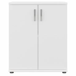 Universal Garage Storage Cabinet With Doors In Storm Gray - Engineered Wood -Cymax Sales 2459408 3 L 1
