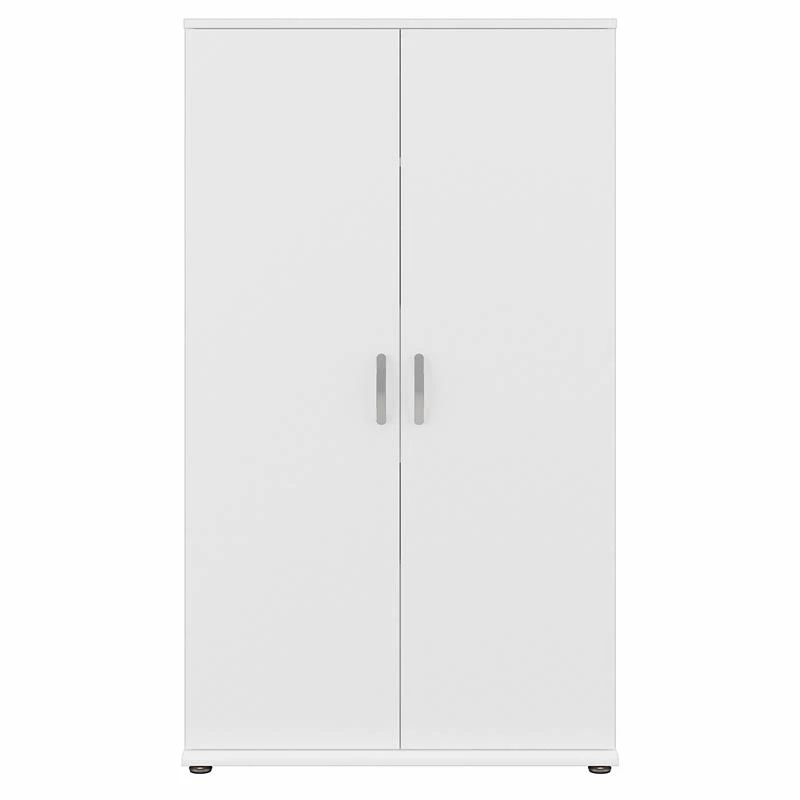 Universal Tall Linen Cabinet With Doors In White - Engineered Wood 4 Universal Tall Linen Cabinet With Doors In White - Engineered Wood - Image 4