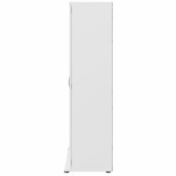 Universal Tall Linen Cabinet With Doors In White - Engineered Wood 24 Universal Tall Linen Cabinet With Doors In White - Engineered Wood -Cymax Sales 2459450 4 L