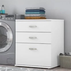 Universal Laundry Room Cabinet With Drawers In Platinum Gray - Engineered Wood