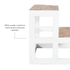 Pemberly Row Modern Metal Bed Steps With Iron Frame In White 30 Pemberly Row Modern Metal Bed Steps With Iron Frame In White -Cymax Sales 2461003 13 L